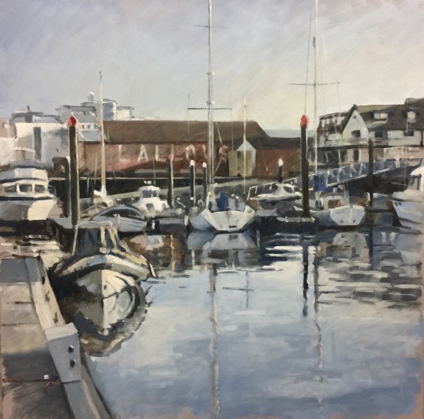 Lallows boatyard from the yacht haven by Andrew Hird