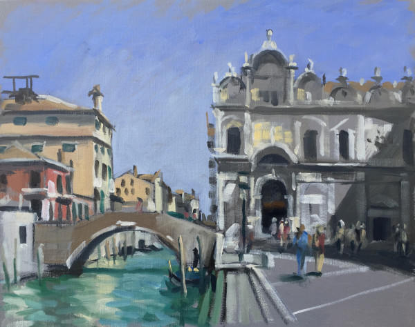Scuola Grande di San Marco, plein air study, morning sun by Andrew Hird