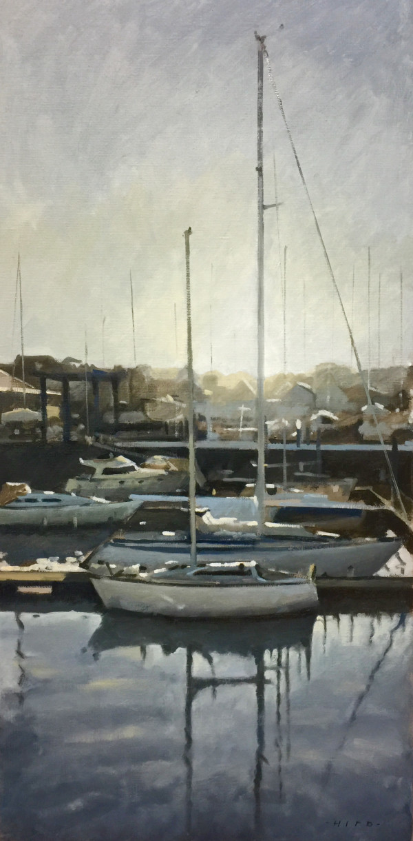 Cowes Yacht Haven, last light by Andrew Hird