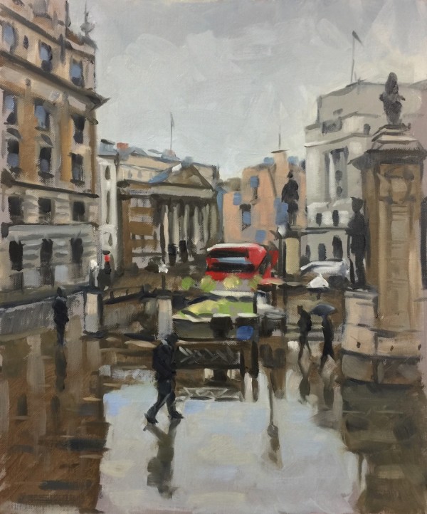 From the Royal Exchange, February rain by Andrew Hird