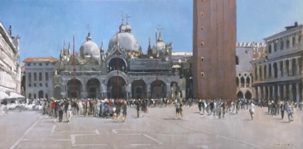 Piazza San Marco, morning light by Andrew Hird ARSMA