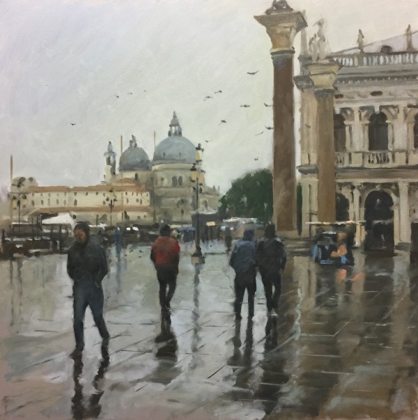The Molo and Salute, Rain by Andrew Hird