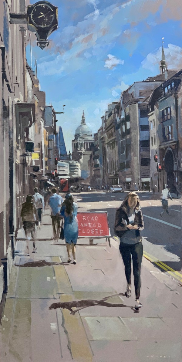Fleet Street towards St Paul's, August