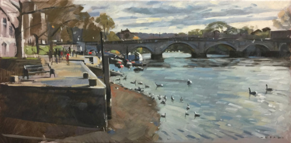 Richmond Bridge, January sun by Andrew Hird