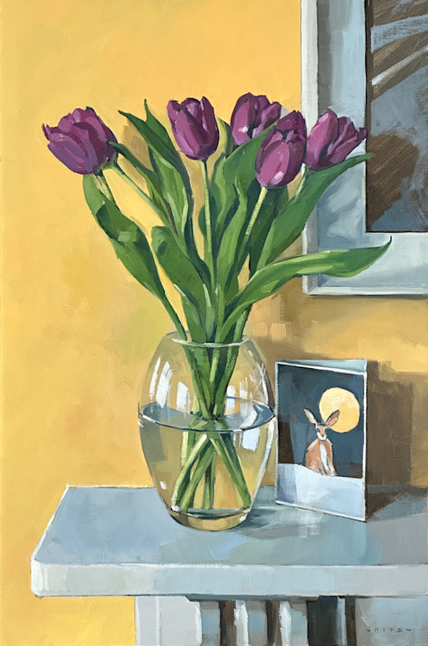Purple tulips by Andrew Hird ARSMA, Image 1.