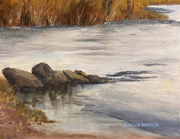 Waiting for the Ice to Melt Early April by Helen Shideler
