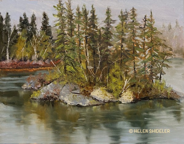 Fisher Lakes in early spring by Helen Shideler