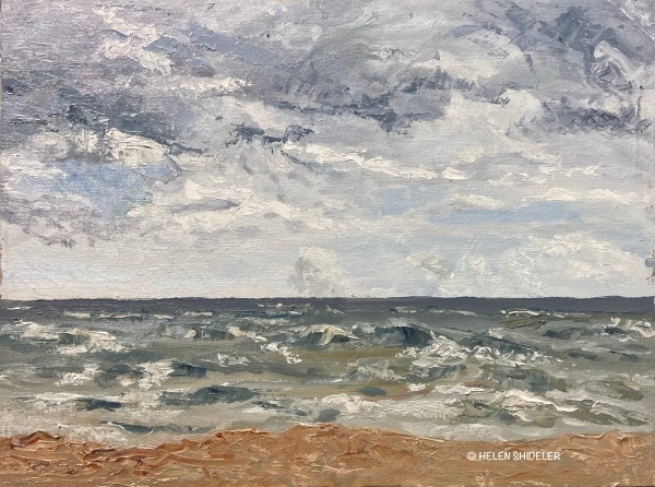 August Squall at the Beach I by Helen Shideler