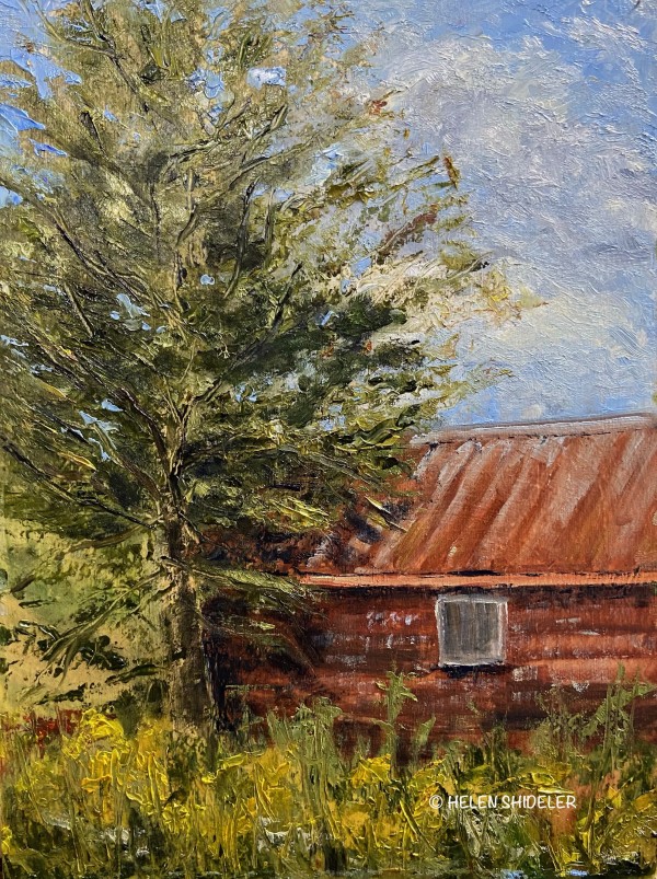 Red Barn in Harvey by Helen Shideler