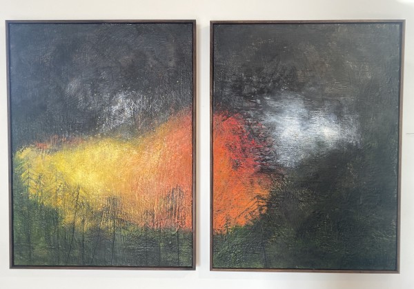 Wildfire I and II (Diptych) by Susan  Wallis
