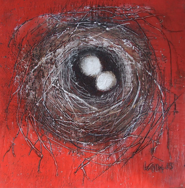Nesting In Red by Susan  Wallis