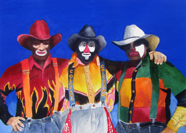Three Clowns by Tanis Bula