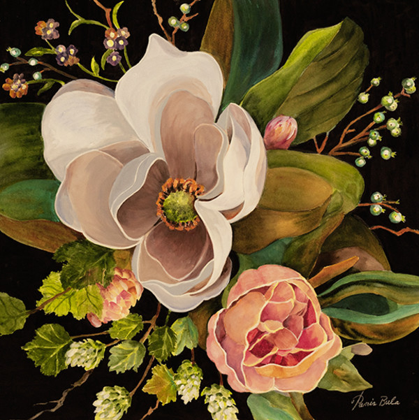 Magnolia Pink Rose by Tanis Bula