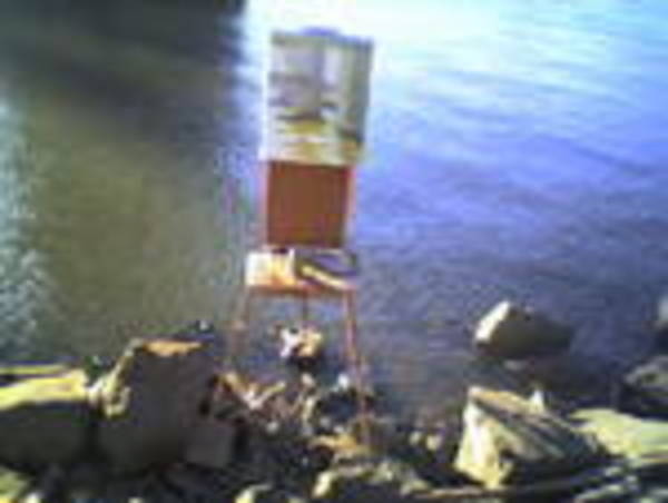 Painting on the Willamette by Shawn Demarest