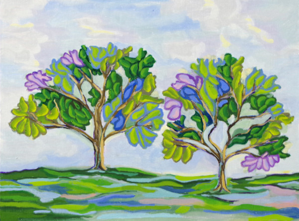 Twin Trees Wier Farm by Malina Schneider