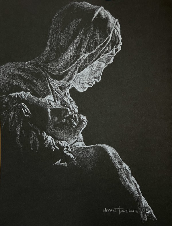 Mary & Jesus Pieta by Merrie Taverna
