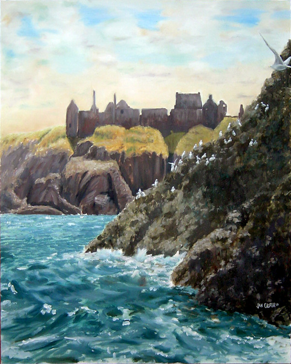 DUNNOTTAR FROM THE SEA by Jan Clizer