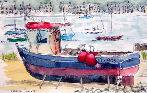 Kerrera Boatyard by Jan Clizer, Image 1.