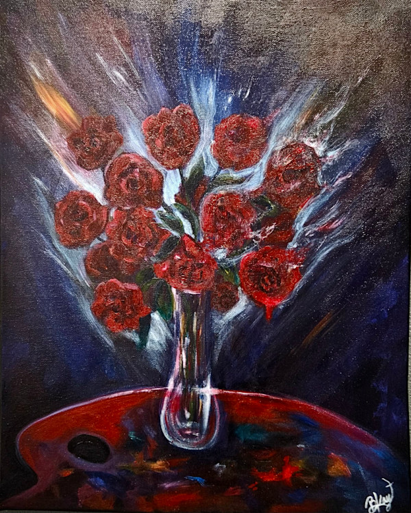 Roses in glass by BrendaKay Deyo, Image 1.