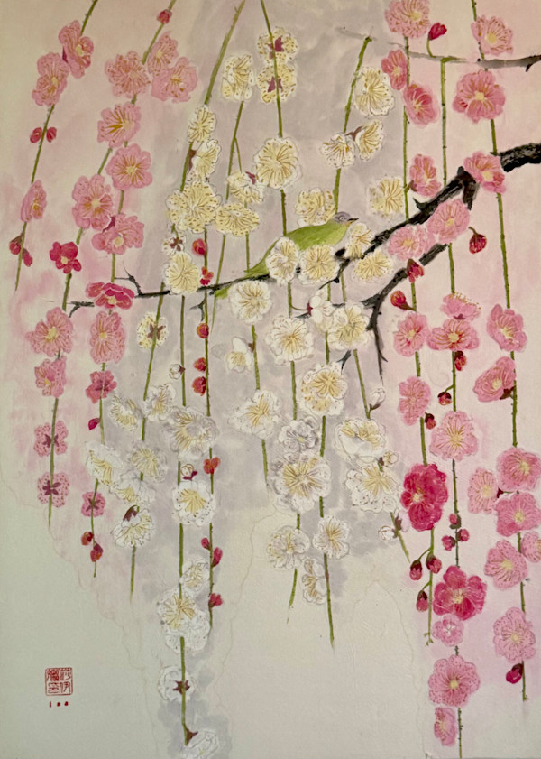 Paukštelis tarp žiedų | Bird Among the Blossoms by Ina Loreta Savickienė, Image 1.