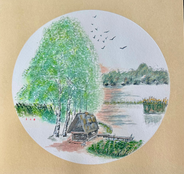 Prie ežero / At the lake by Ina Loreta Savickienė, Image 1.