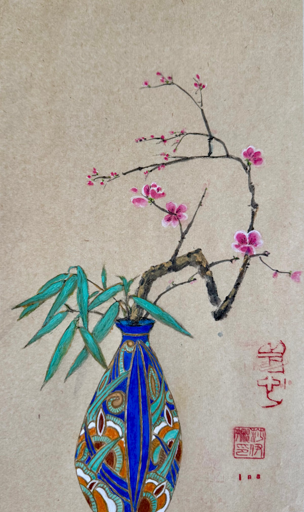 Sakura art deco vazelėje | Sakura in an Art Deco Vase by Ina Loreta Savickienė, Image 1.