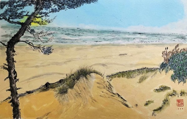 Kopų peizažas: pušis ir jūra / Dunescape: pine and sea by Ina Loreta Savickiene