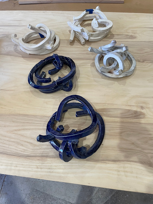 Wall Hoops (3 white 2 blue) by Brandon Reese