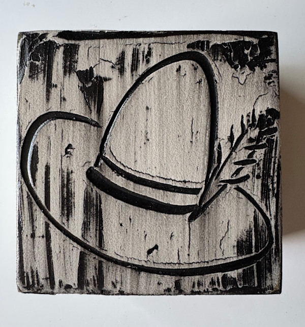 Hoss Hat Mini-Painting by Brandon Reese