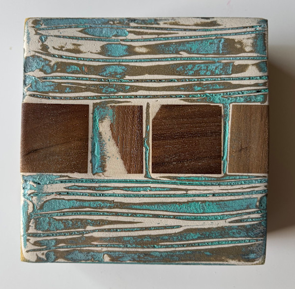 Four Wood Squares Mini-Painting by Brandon Reese