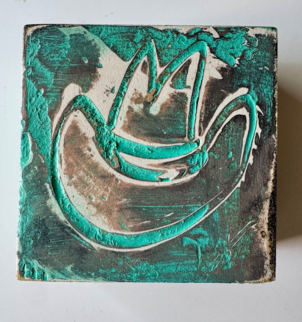 Turquoise Cowboy Mini-Painting by Brandon Reese