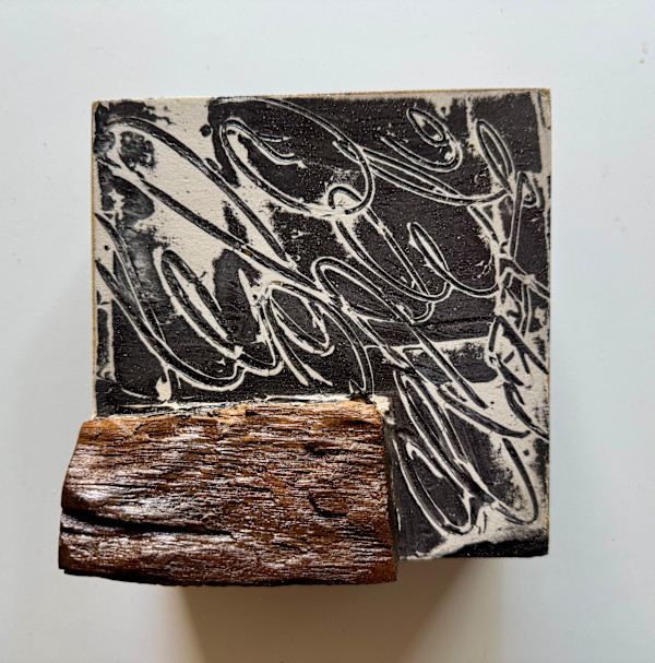 Wood Chunk on Black Mini-Painting by Brandon Reese