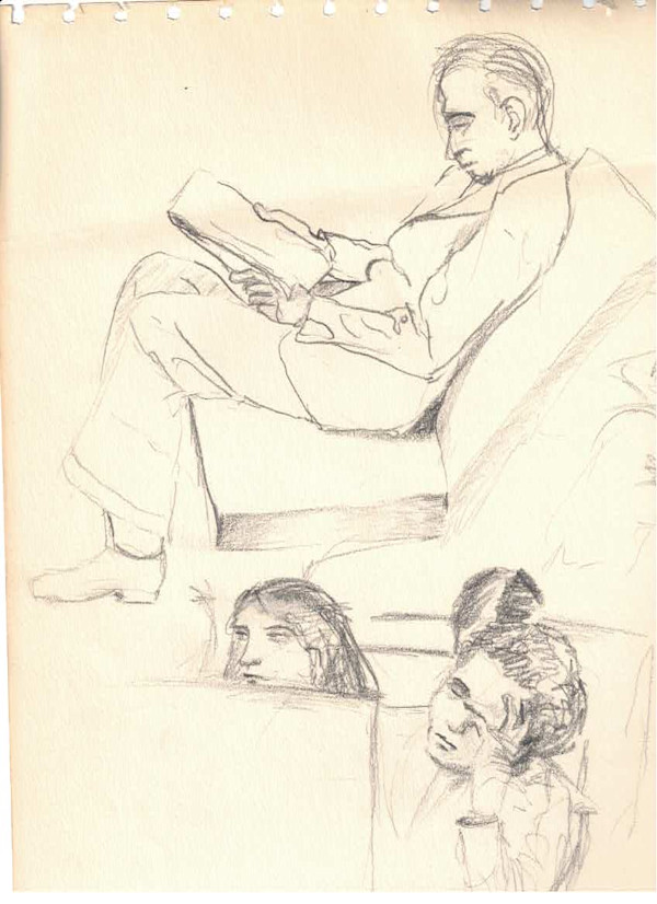 Drawing Train Ride Home. 1969 by Alan Powell, Image 1.