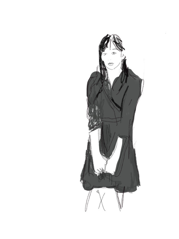Qing Little Black Dress - B&W, Image 1.