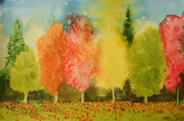 Eight Trees, Exploding Color by Cheryl Renee Long