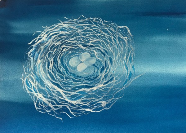 Nesting Birds With Enfolding Sky by Cheryl Renee Long