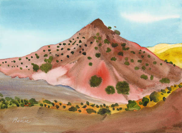 Red Mountain With Junipers by Cheryl Renee Long