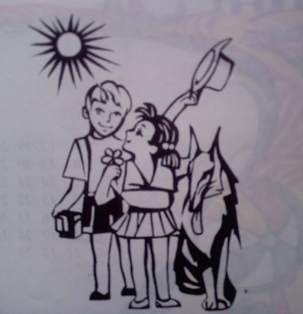 Drawing for the colouring page - Children's Callendar - 1993 by Gallina Todorova