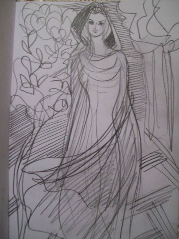Lady in the garden by Galina Todorova