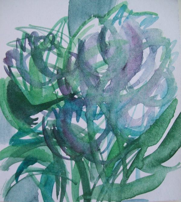 Watercolour Sketch in green by Gallina Todorova