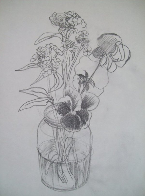 Flowers in a jar by Gallina Todorova