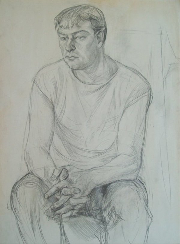 Young man at Mincho's Studio by Gallina Todorova