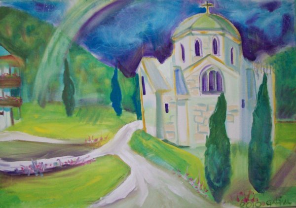 Gradatz Monastery - Serbia by Galina Todorova