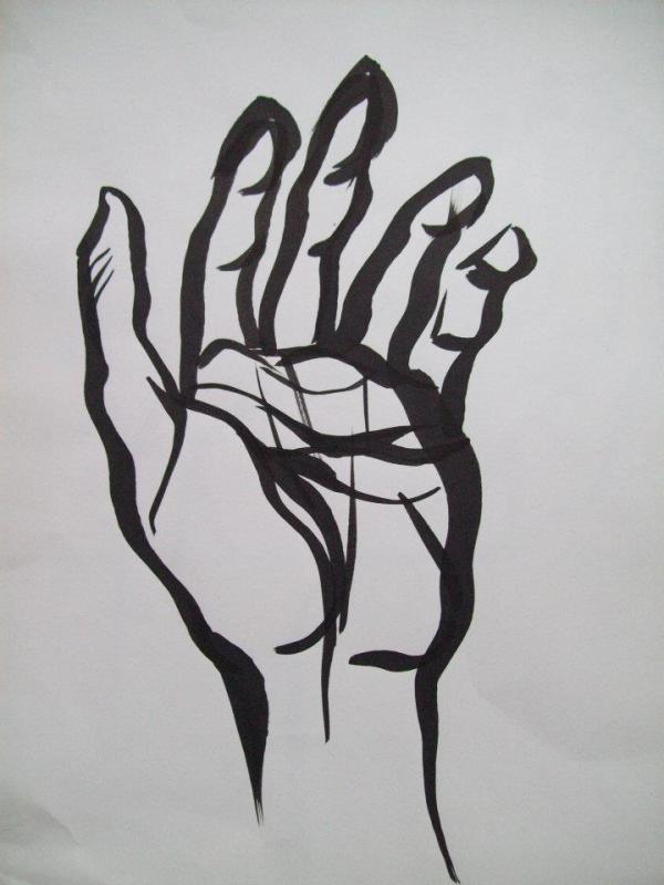 Ink Hand 2 by Gallina Todorova