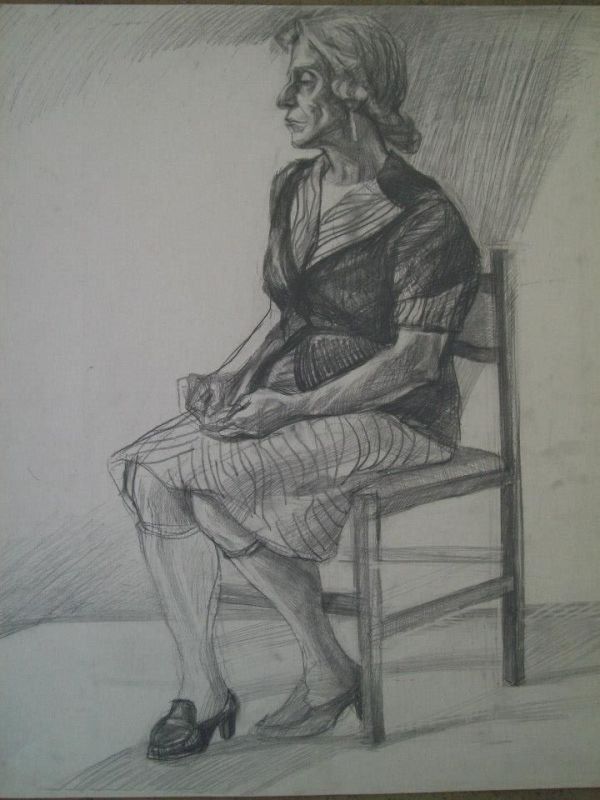 Model at the Art Academy in Sofia by Gallina Todorova