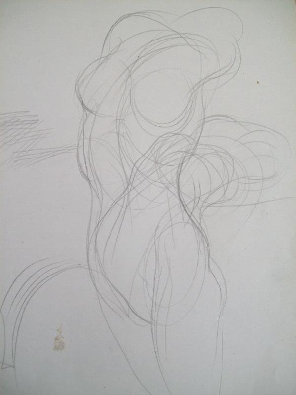 Sketch of female body by Gallina Todorova