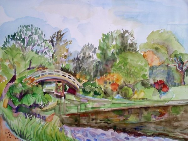Missouri Botanical Gardens / Japanese Bridge by Gallina Todorova