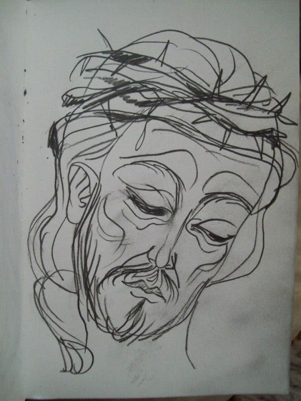 Head of Jesus Christ on the cross by Gallina Todorova