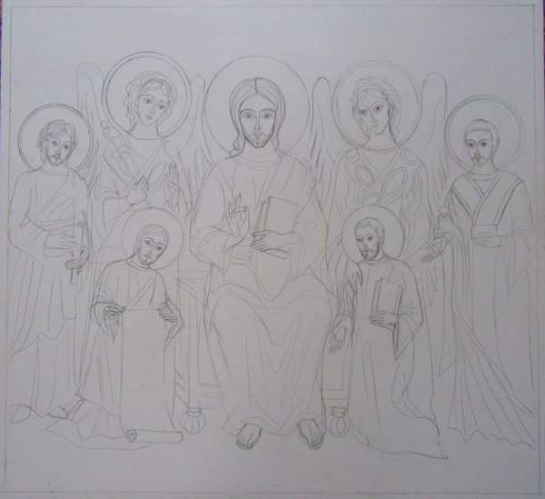 St Cyrill and Methodius, presented to Jesus Christ by Gallina Todorova
