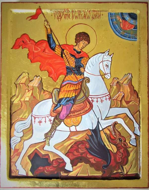St George' s miracle with the dragon by Gallina Todorova